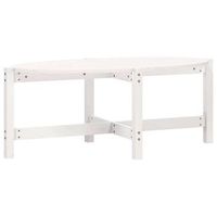 mesa de cafe - mesa de centro de madera maciza de pino blanco 118x63x45 cm