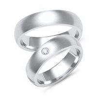 alianzas oro blanco 18 quilates con diamante