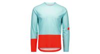 camiseta de manga larga poc motion air azul naranja para hombre