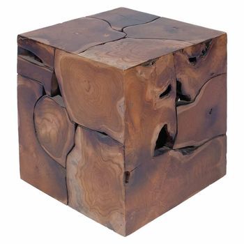 Taburete Marrón 40x40x45 Cm De Madera Maciza De Teca Vidaxl