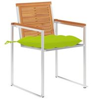 sillas de jardin con cojines 2 uds madera maciza acacia y acero cfw157400