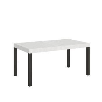 Mesa Extensible 90x160/264 Cm Everyday Fresno Blanco Estructura Antracita