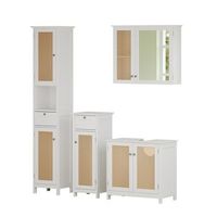 conjunto de muebles de bano rosario 4 piezas con armario alto vicco