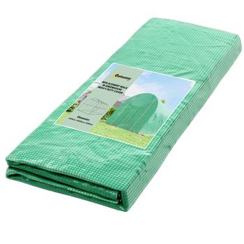 Outsunny Cubierta para Invernadero 4x2 m con Puerta y 8 Ventanas, 400x200x200 cm, Verde   Aosom España
