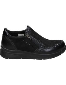 Zapato Negro Con Cuña Amarpies Atl29351 Para Mujer 41