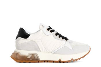 zapatillas running de mujer de nailon y ante white/black 38