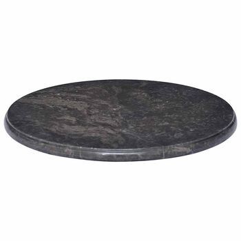 Tablero Para Mesa Mármol Negro Ø50x2,5 Cm Vidaxl