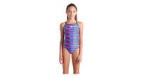 banador arena racing stripe azul nina