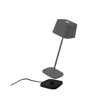 Lámpara De Mesa Led Recargable Y Regulable Ofelia Pro Gris Oscuro
