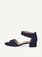 caprice heeled sandal blue made of leather with block heel size 42