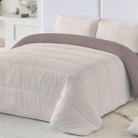 naturals - edredon bicolor cama 180 - microfibra poliester - 300 gr - fabricado en espana - topol198 piedra