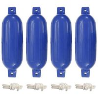 parachoques para barco 4 unidades pvc azul o 16x58 cm vidaxl
