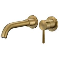 grifo lavabo empotrado monomando boracay dorado envejecido