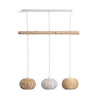 lampara colgante ratan y madera linfen natural