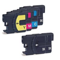 compatible multipack brother mfc-j220 printer ink cartridges 6 pack -lc985bk