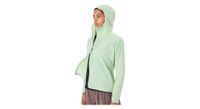 chaqueta nnormal trail wind verde  mujer