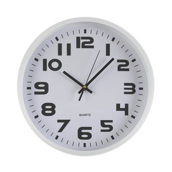 Reloj de pared en plástico blanco