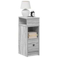 mesitas de noche - mueble para dormitorio - madera de ingenieria - gris sonoma 25x31x66cm