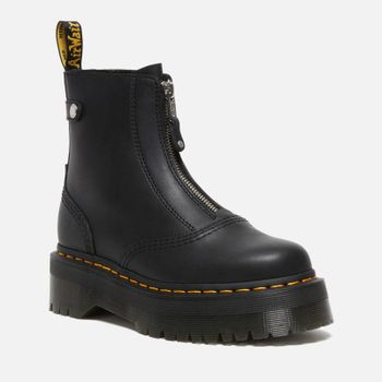 Dr. Martens Jetta Zip Front Leather Boots - UK 3