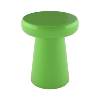 Mesa auxiliar redonda de metal verde