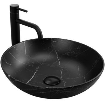 Lavabo Sobre Encimera Rea Fibo Black Matt