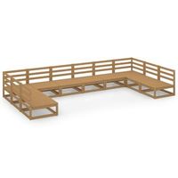muebles de jardin 10 pzas y cojines madera maciza de pino vidaxl