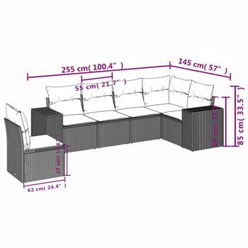 Conjunto De Sillas De Relax Para Exteriores (6 Piezas, Incluyendo Cojines)