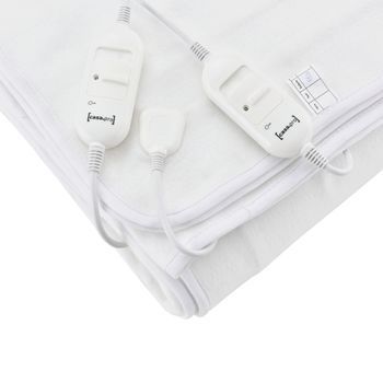 [casa.pro] Manta Eléctrica - Interruptor Con 3 Niveles (0-1-2) - 60w,  230v, 50hz - 160 X 140 Cm - Blanco