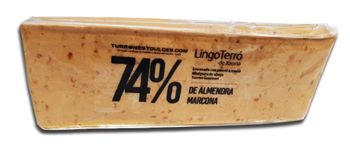 Turrón de Jijona Gourmet 74% almendra marcona - Barra Catalana 500g