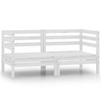sofa de jardin 2 plazas  sofa de exterior madera maciza pino blanco
