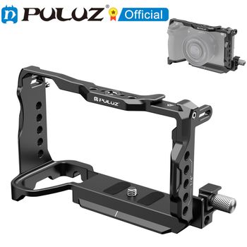 Estabilizador de jaula de cámara de Metal PULUZ para cámara Sony A6700, estabilizador de expansión Vlog