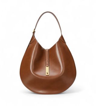 Polo Ralph Lauren para mujer. 428867518009 Bolso Shoulder Polo ID grande de piel marrón (OSFA), Casual
