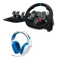 logitech g29 driving force volante para ps5ps4ps3pc compatible con f1gran turismo  auriculares