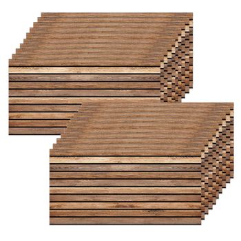 Set de 20 paneles decorativos madera roble natural 103x50cm (10 m2)