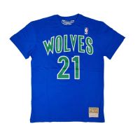 camiseta kevin garnett minnesota timberwolves mitchell  ness nn azul