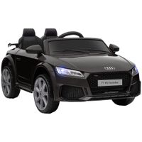 homcom audi tt electrico infantil coche juguete nino 3 anos con musica y luces modos de aprendizaje 6v 103x63x44cm negro   aosom espana