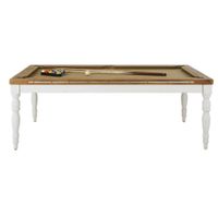 mesa de comedor y billar de pino reciclado de 300 cm