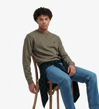 Superdry para hombre. M6010973A Camiseta de manga larga Slub Waffle verde (S), Casual, Algodón