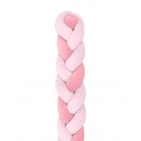 protector trenzado 210cm 3 trenzas 20cm rosa