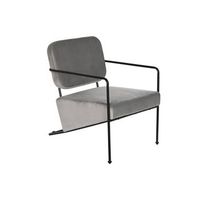 butaca poliester metal 55x71x72 gris