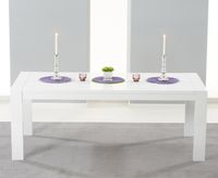 venice 200cm white high gloss extending dining table