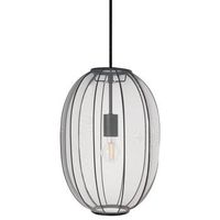 lampara colgante de diseno moderno lampara de techo pantalla de nylon sintetico negro padamo