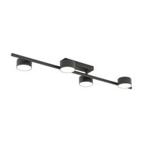lampara de techo kelmi negro 4 luces