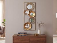 decoracion de pared de metal dorado 90x39