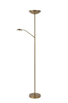 Lámpara de lectura de metal con 1 led integrado, oro mate / latón