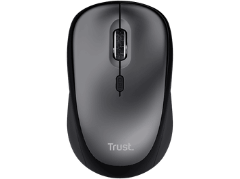 Ratón inalámbrico - Trust Yvi+, RF Wireless, 1600 dpi, 83% de plástico reciclado, Negro