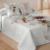colcha bouti 3 piezas 100 microfibra cama 135 cm naturals laurie