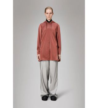 Rains para mujer. 18050 Chaqueta A-Line rojo (S), Casual, Poliéster