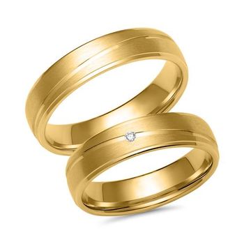 Alianzas de oro con diamante