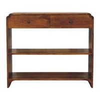mesa consola de madera maciza muebles artesanales ellington